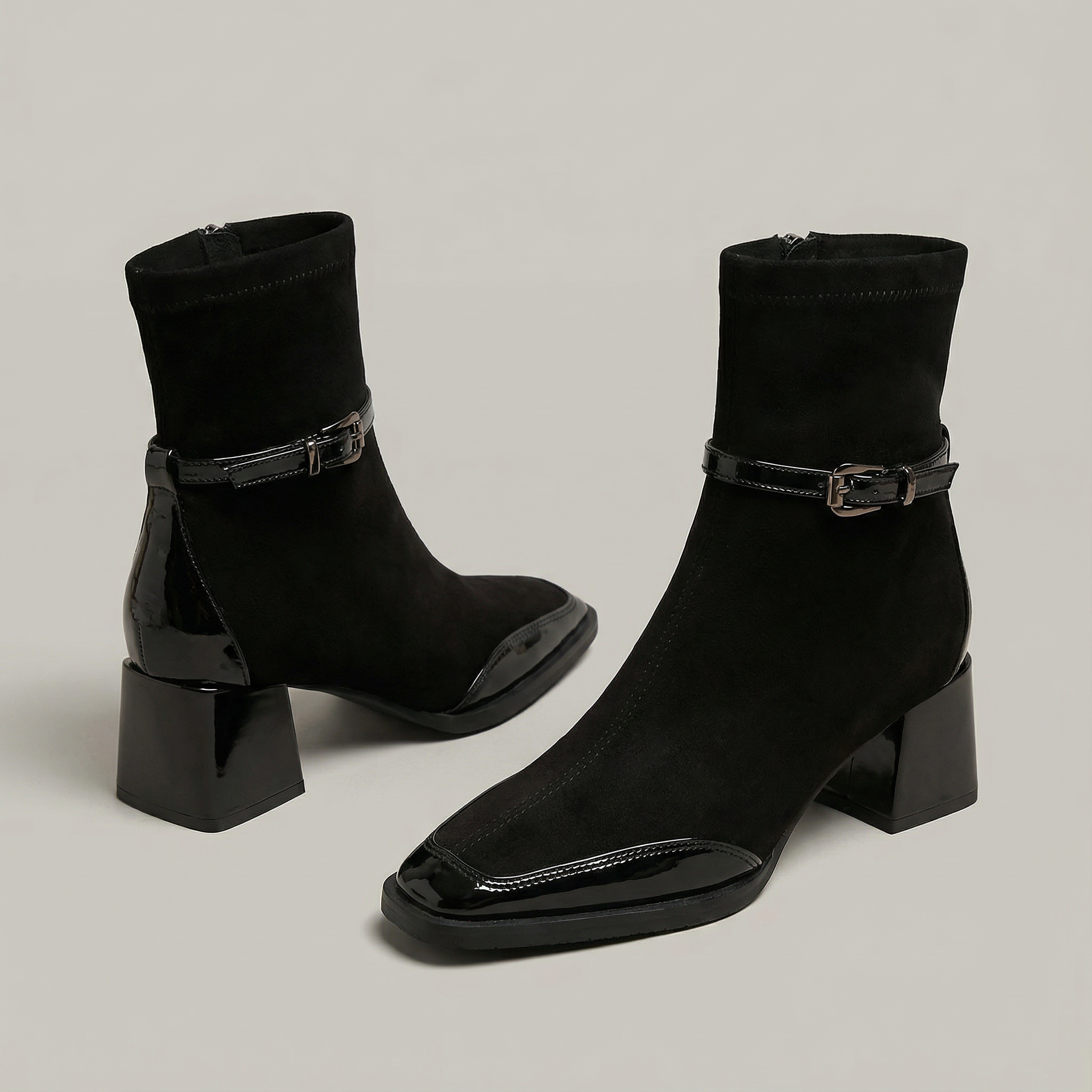 Romany | Elegant Eco-Suede Ankle Boots with Medium Heel