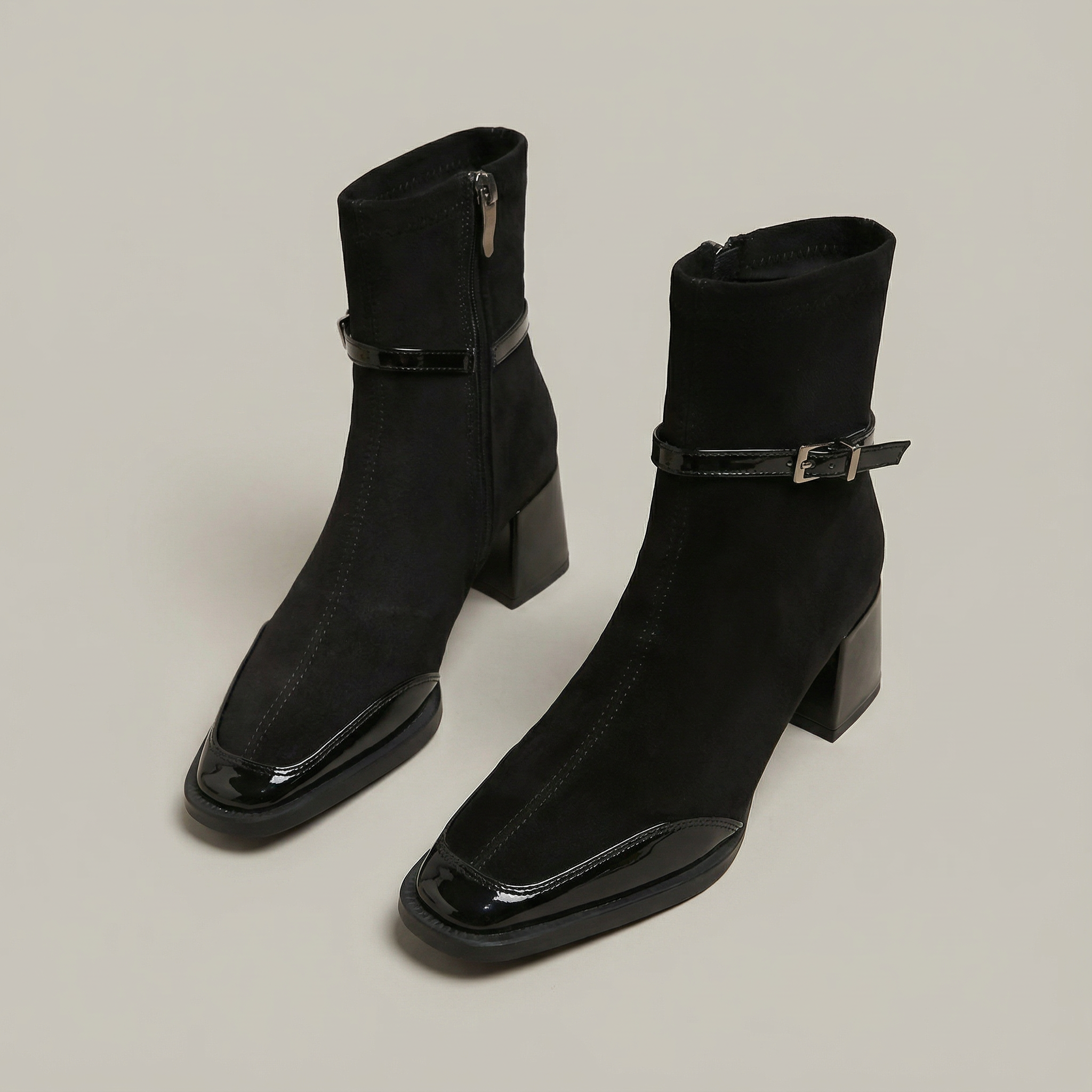 Romany | Elegant Eco-Suede Ankle Boots with Medium Heel