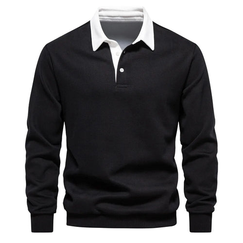 Austin - Long Sleeve Polo Collar Sweatshirt