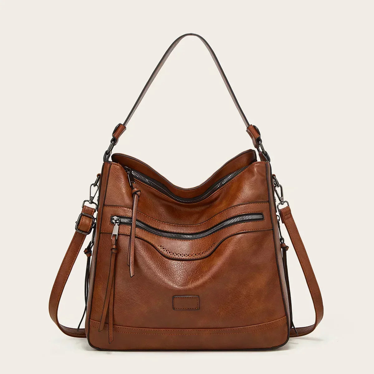 Muriel's Vintage Charm | Leather Shoulder Bag