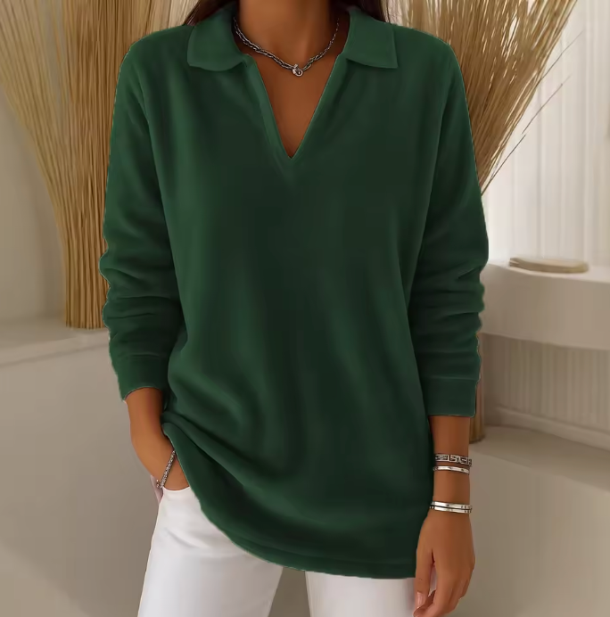 Emma | V-Neck Velvet Soft Jumper