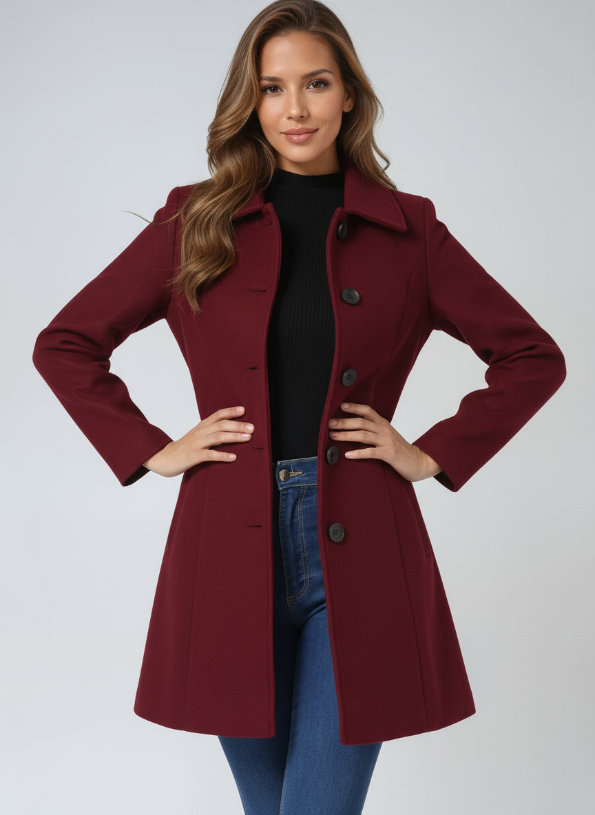 Josephine - Winter Coat with One Button