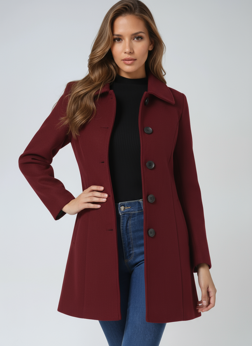 Josephine - Winter Coat with One Button
