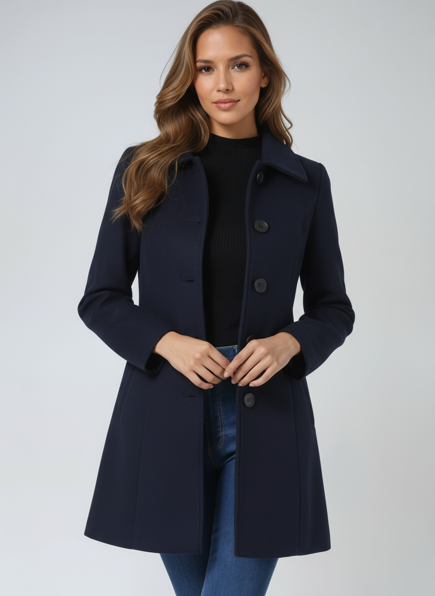 Josephine - Winter Coat with One Button
