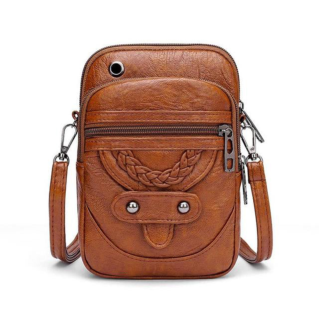 Vellana's Vintage Elegance | Leather Shoulder Bag