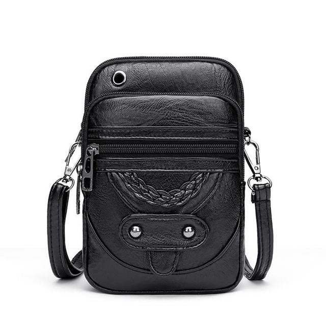 Vellana's Vintage Elegance | Leather Shoulder Bag