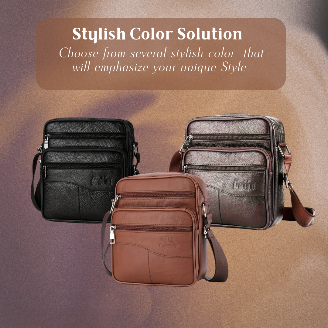 Carter - Leather Multi-Functional Shoulder Bag for Men