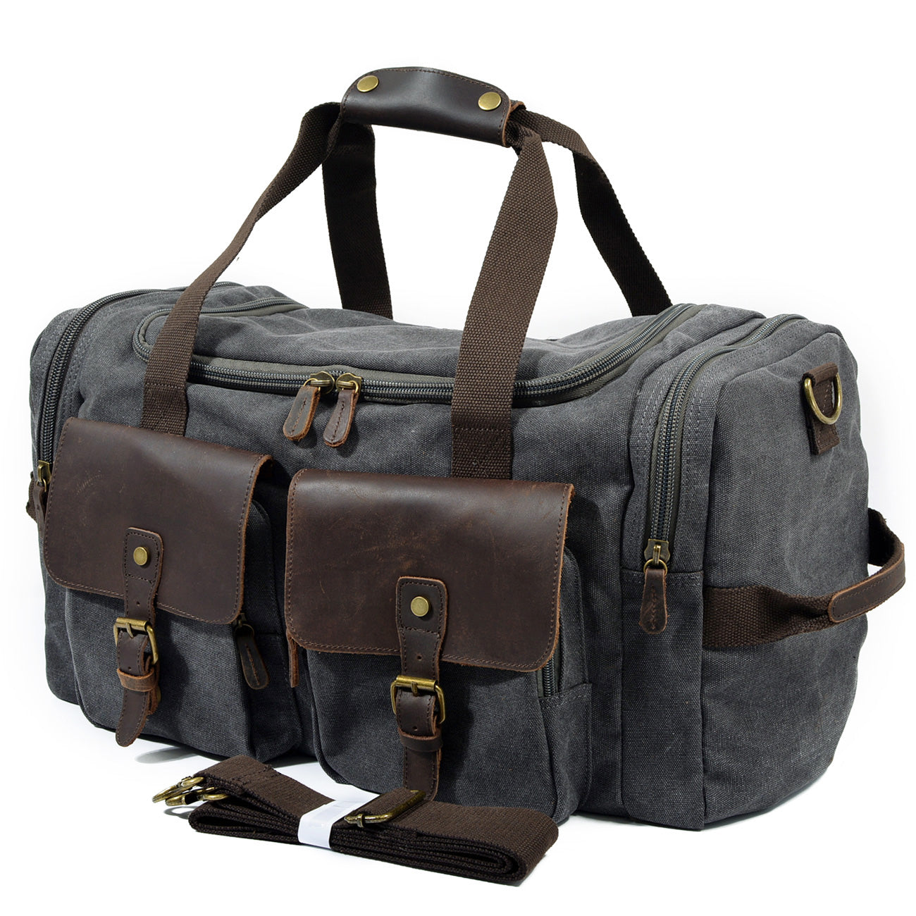 David - Canvas Leather Duffle Bags for Men