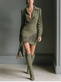 Hazel | Viscose V-Neck Mini Dress