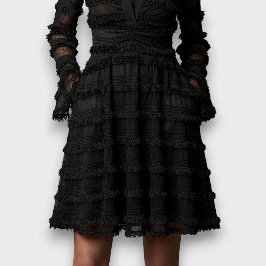 Parisa – Transparent Lace Detailed Midi Dress