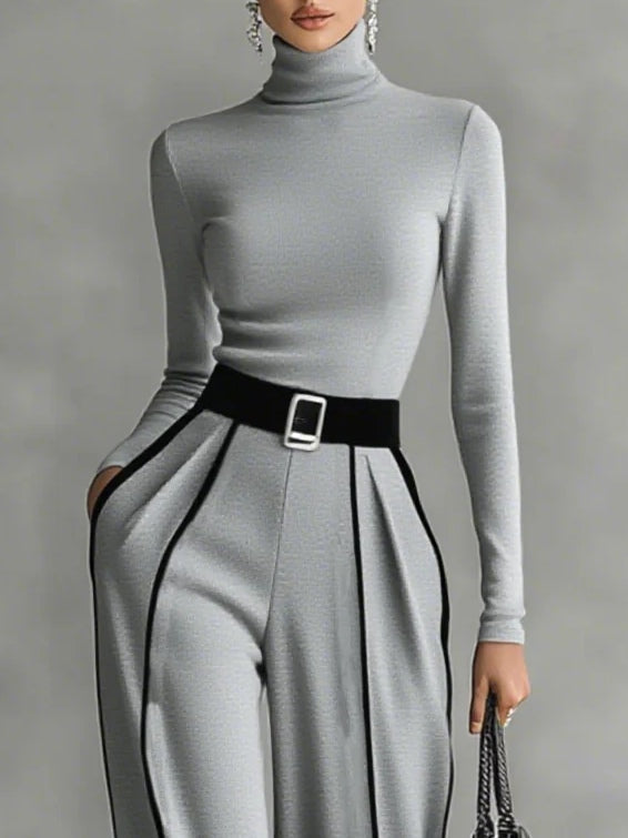 Solana - Long Sleeve Golf and Wide Leg Pant Set
