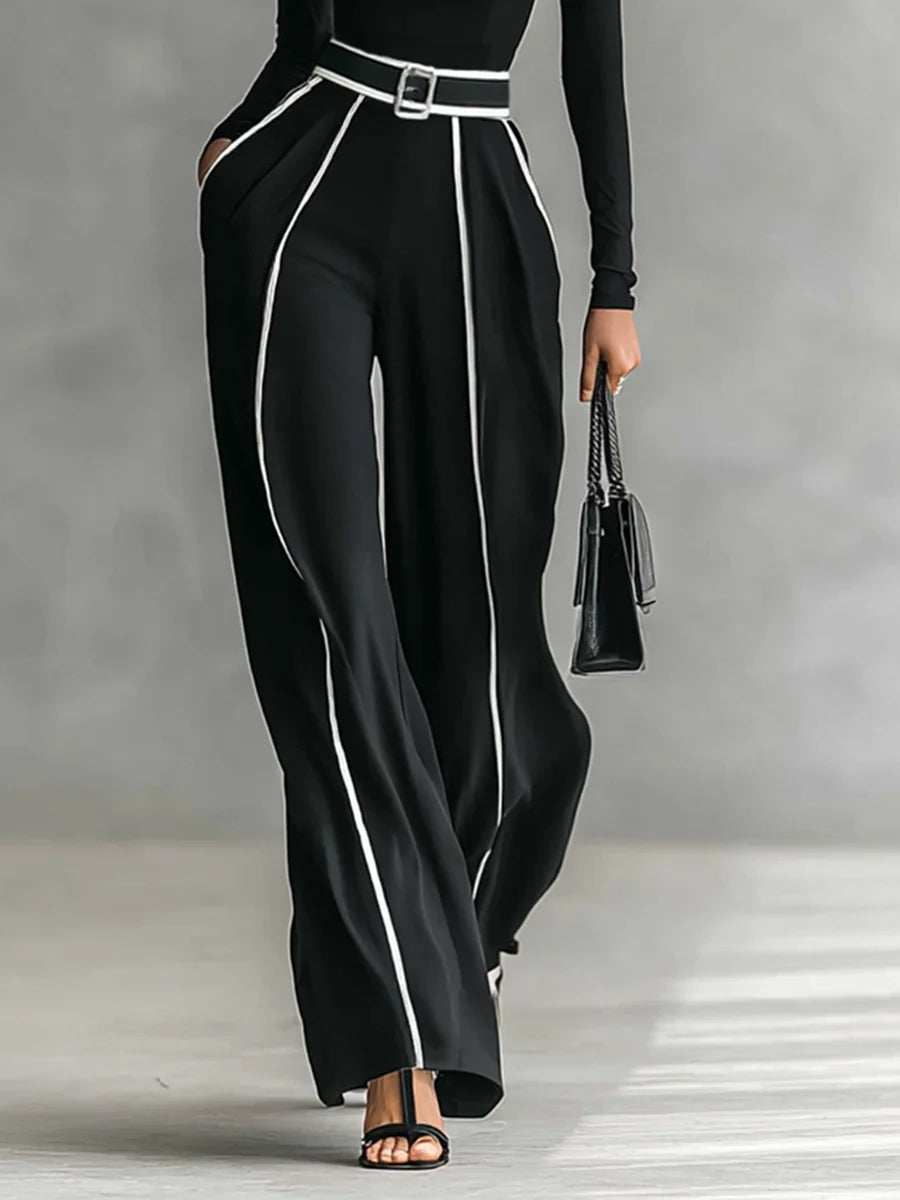 Solana - Long Sleeve Golf and Wide Leg Pant Set