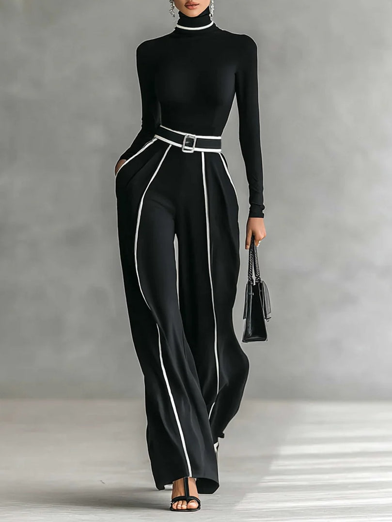 Solana - Long Sleeve Golf and Wide Leg Pant Set