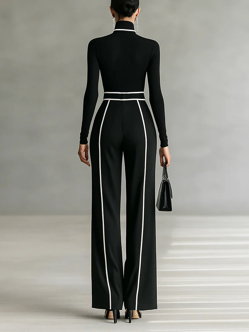 Solana - Long Sleeve Golf and Wide Leg Pant Set