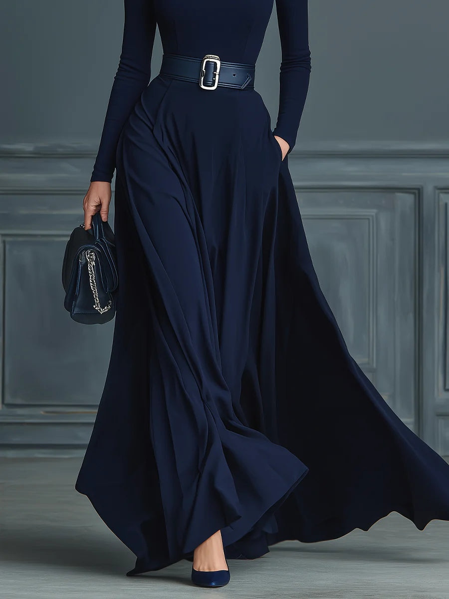 Kornelia | High-neck maxi knit dress