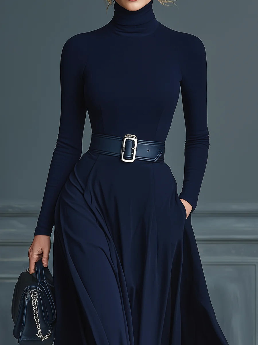 Kornelia | High-neck maxi knit dress