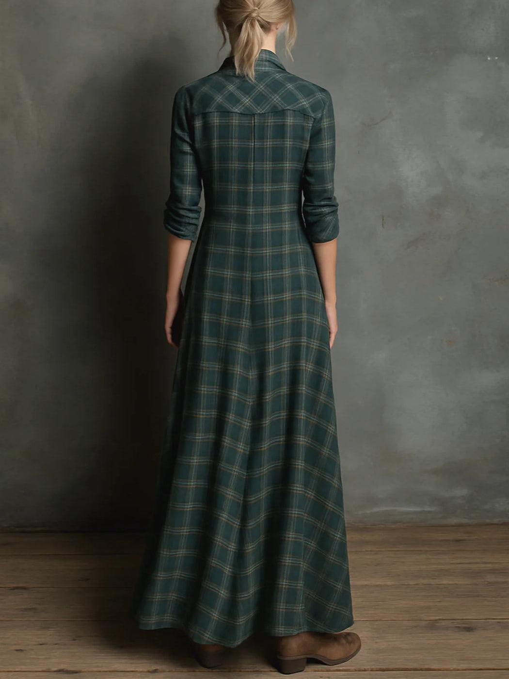 Valentina | Checkered Long Dress