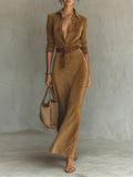 Aurelia | Suede Belted Dress
