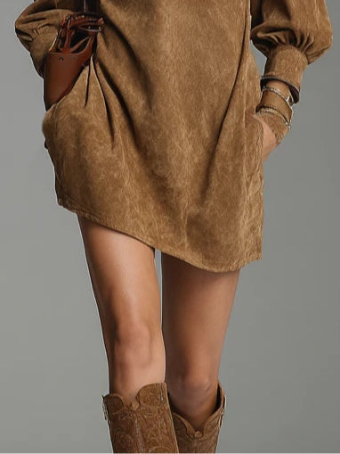 High Neck Mini Dress