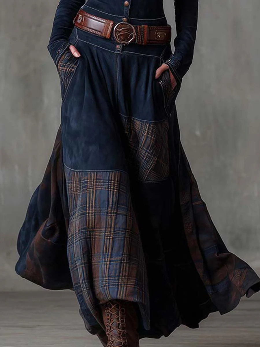 Elisa | Belted Suede Maxi Dress