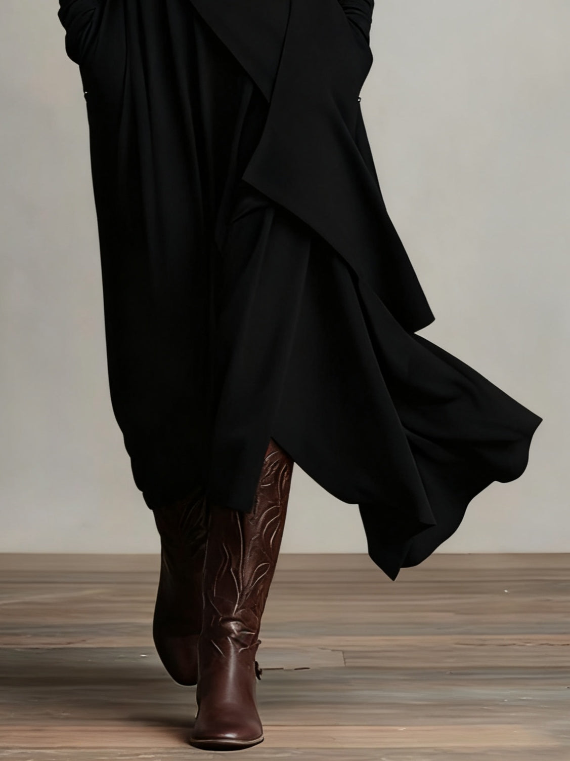 Sandra | Asymmetrical High Neck Purple Maxi Dress