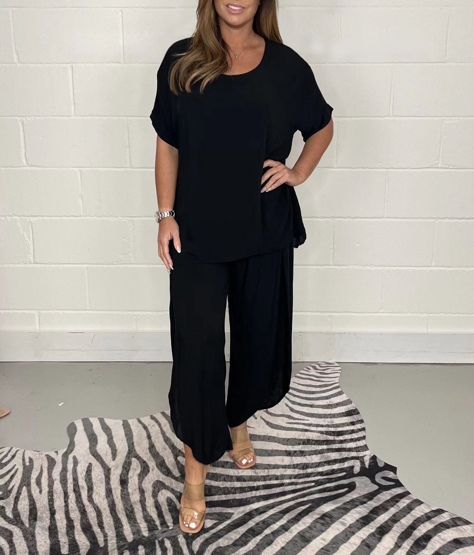 Floaty 2-Piece Set with Long Sleeve Trousers