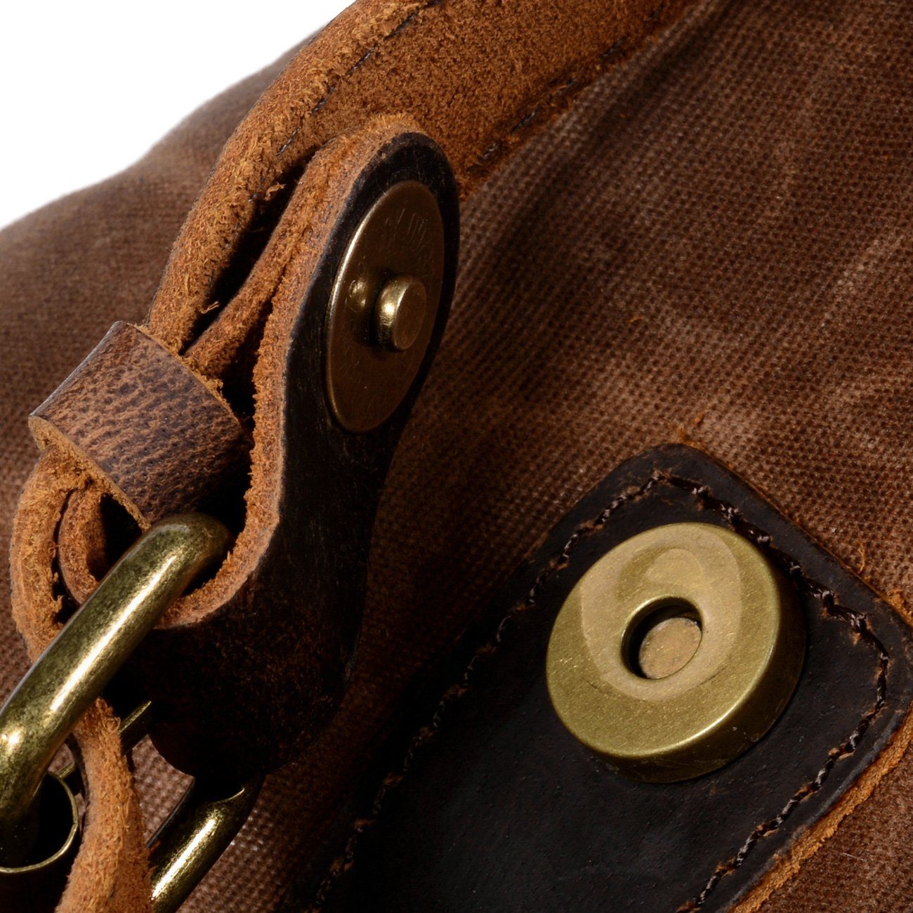 James - Vintage Canvas Leather Backpack
