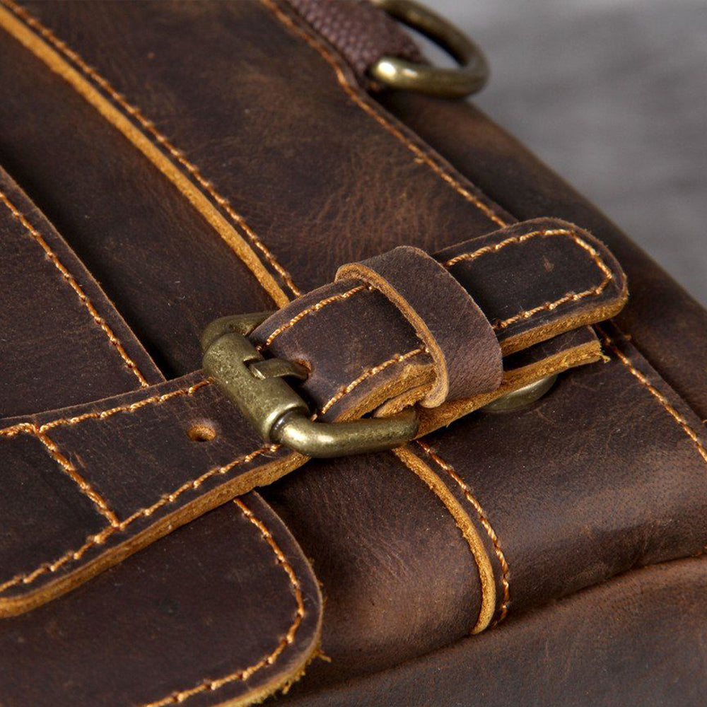 Jason - Premium Brown Leather Backpack