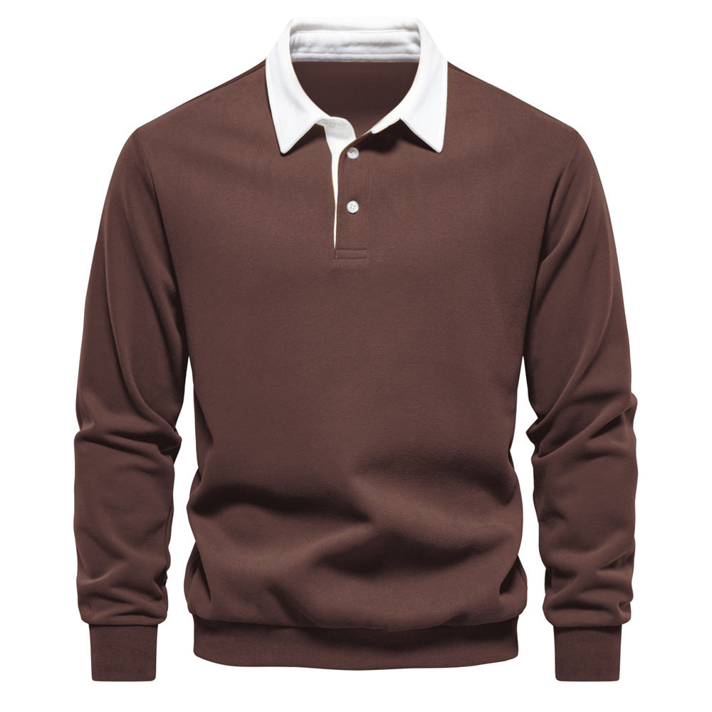 Austin - Long Sleeve Polo Collar Sweatshirt