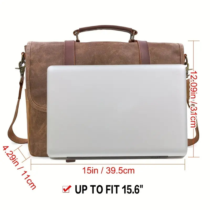 Brett - Large Capacity Waterproof Canvas Messenger Bag for Men