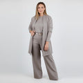 Elegant 3-Piece Set consisting of Long Cardigan, Top, and Trousers