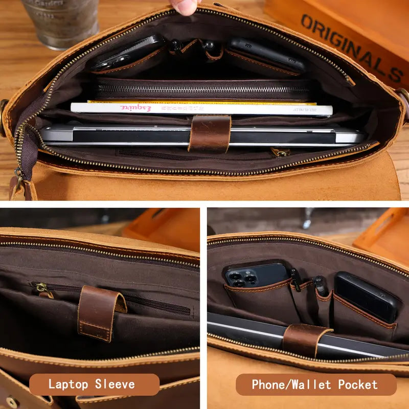 Mark - Retro Style Document Bag Messenger Bag