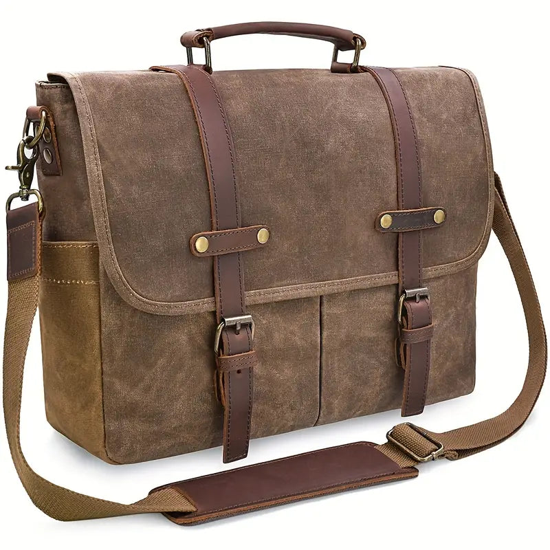 Brett - Large Capacity Waterproof Canvas Messenger Bag for Men
