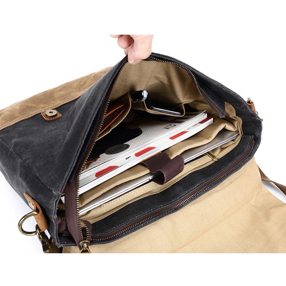 Jack - Water-Resistant Waxed Canvas Messenger Bag