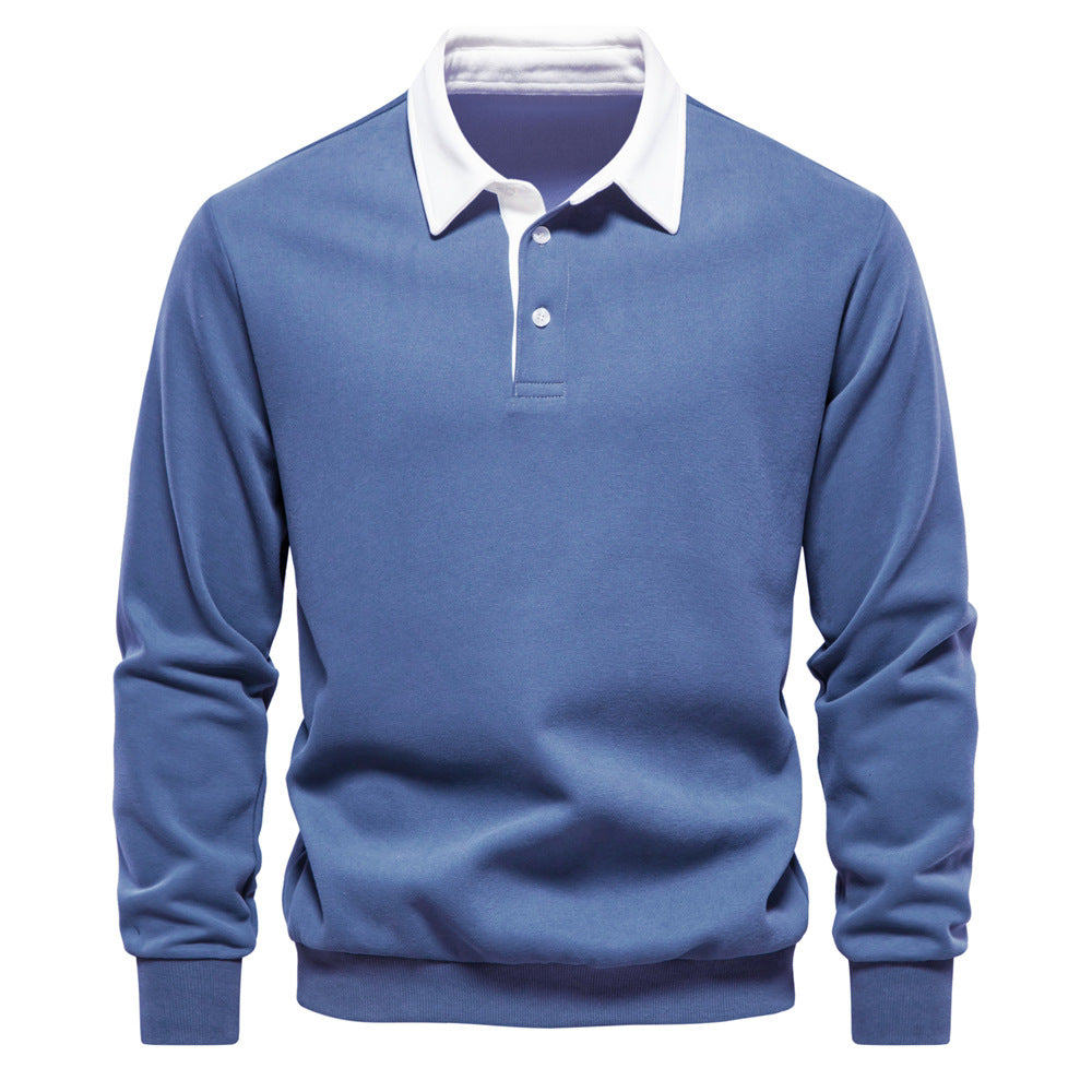 Austin - Long Sleeve Polo Collar Sweatshirt