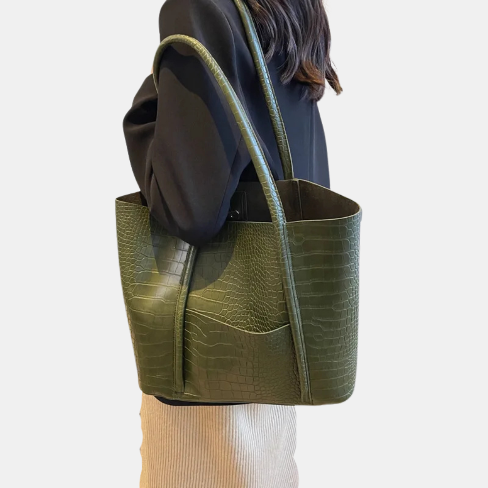 Sophia | Crocodile Leather Shoulder Bag