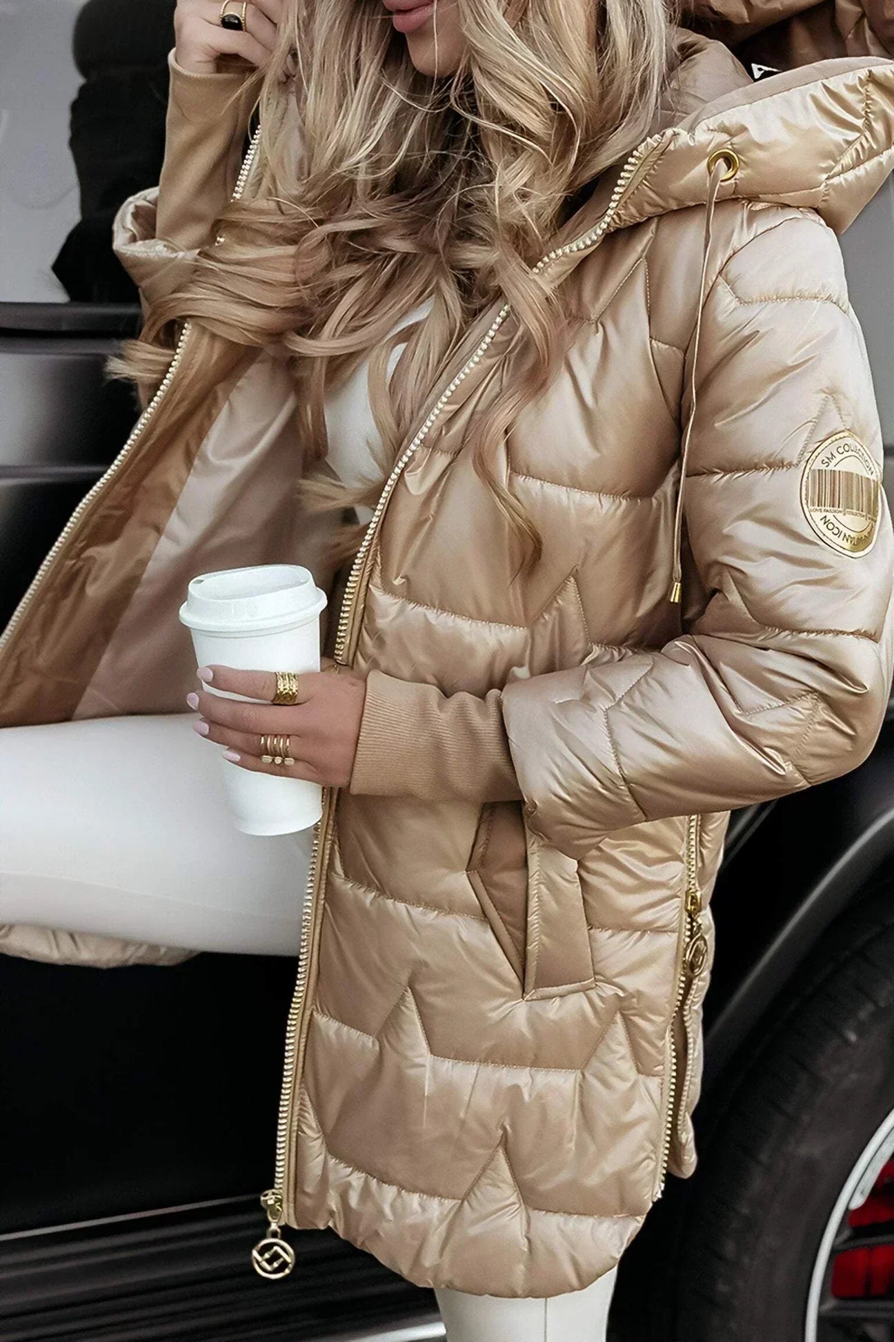 Lina | Long and Warm Hooded Puffer Jacket