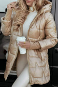Lina | Long and Warm Hooded Puffer Jacket