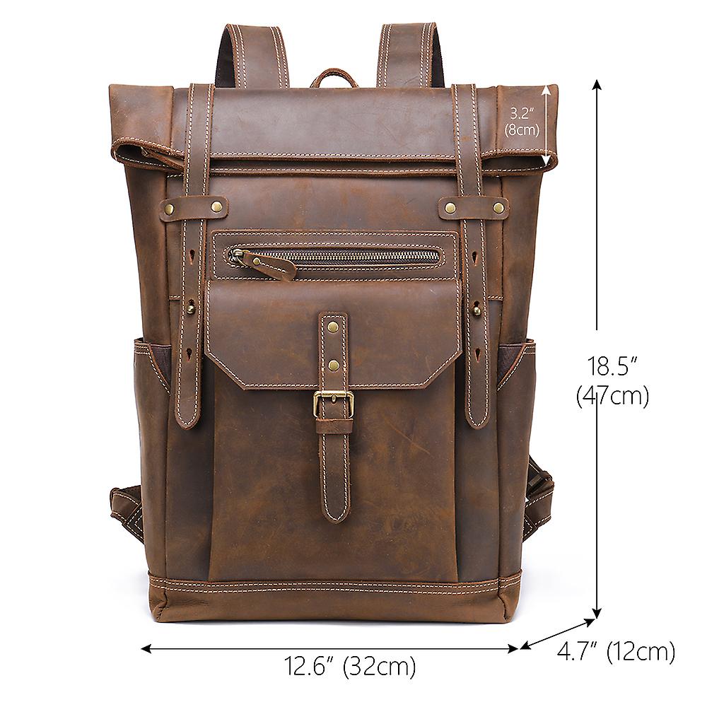 Larry - Men's Retro Leather Backpack