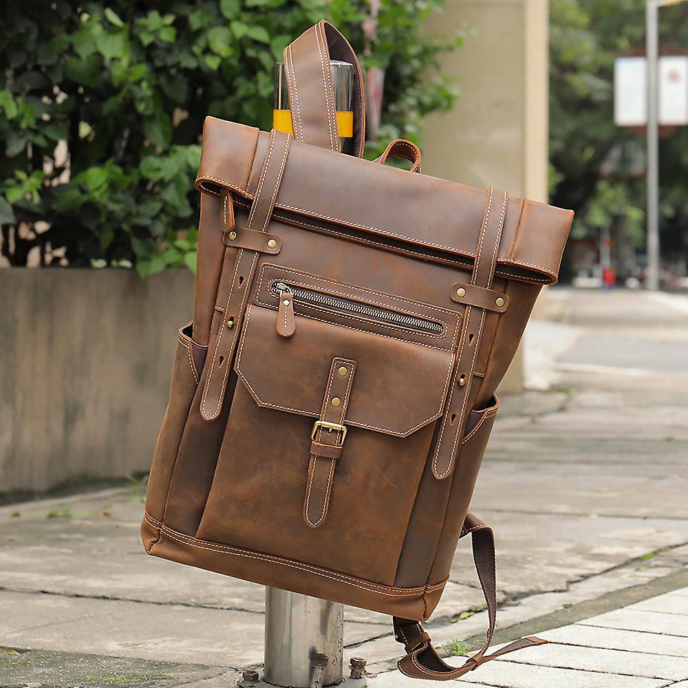 Larry - Men's Retro Leather Backpack