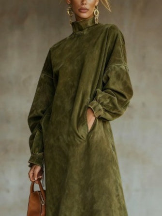 Aurora | Suede Fringed Dress