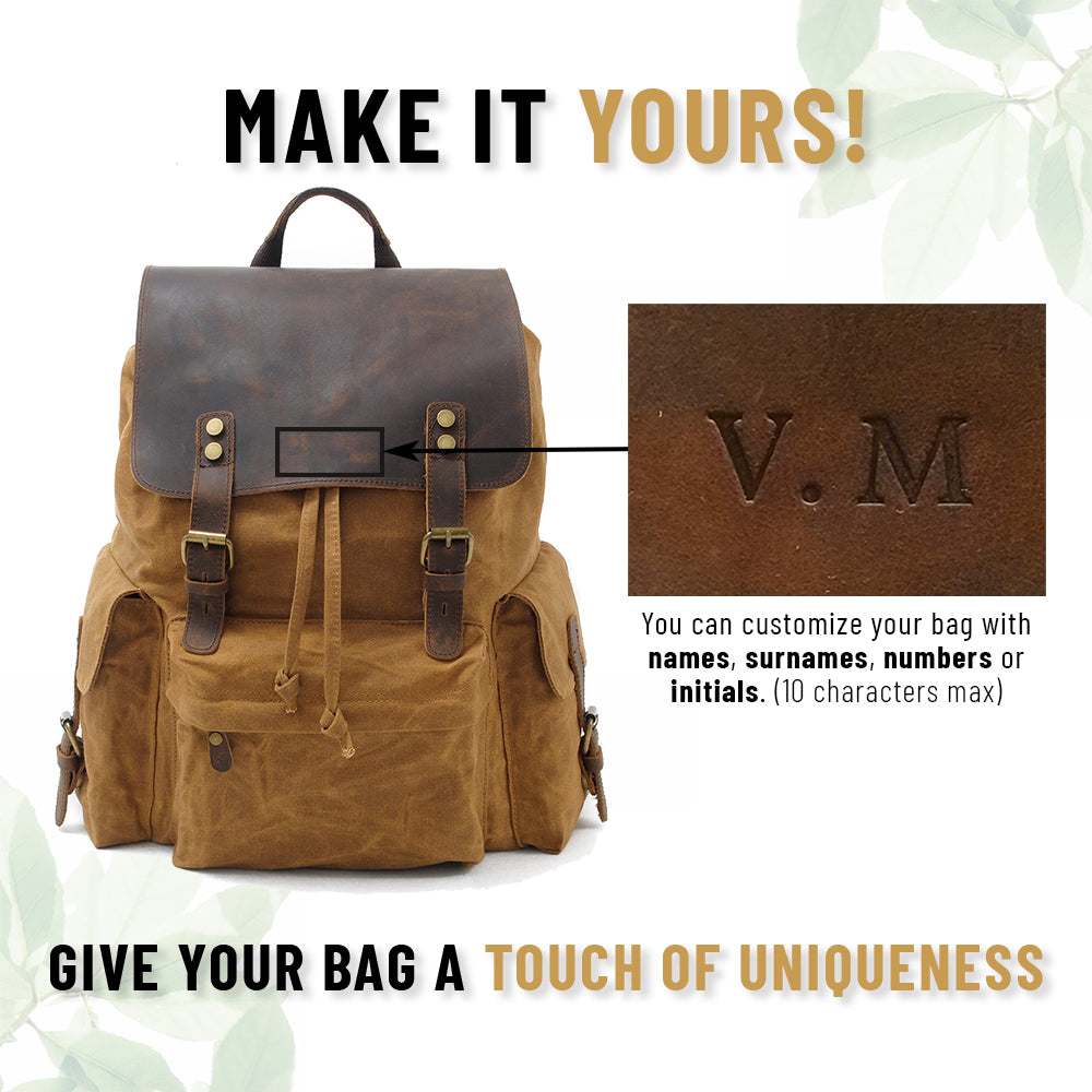 Jacob - Vintage Waxed Canvas Backpack