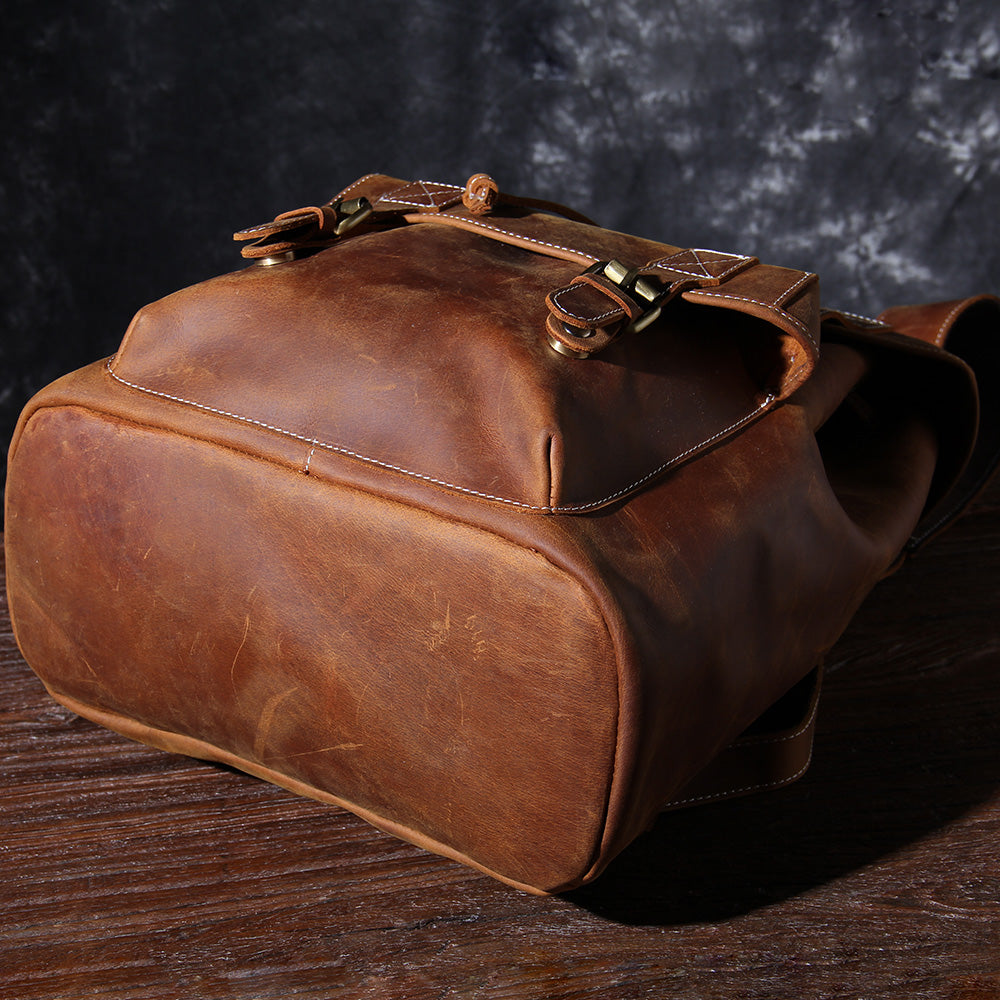 Jeffrey - Durable Classic Leather Backpack
