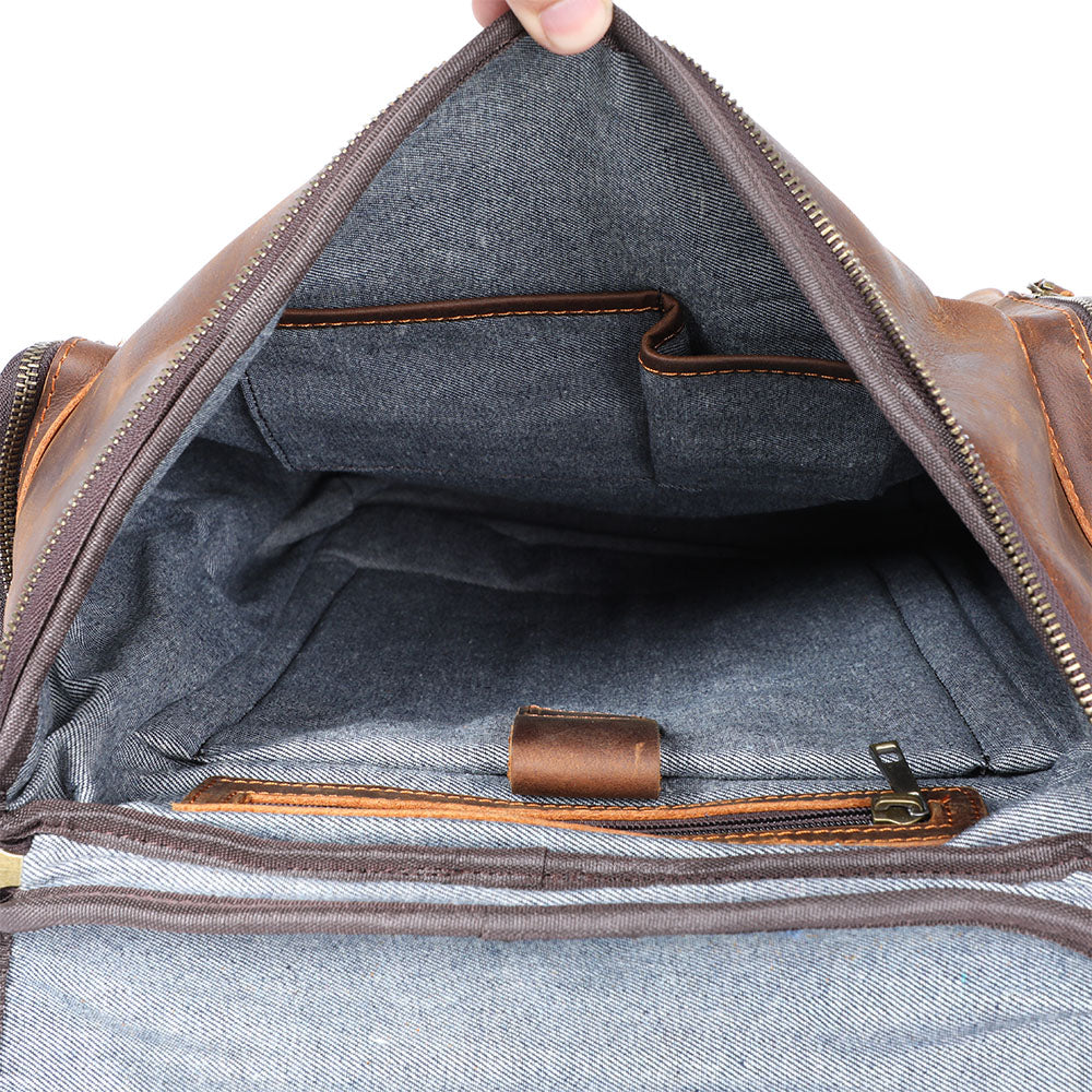 Charles - Men's Leather Laptop Backpack