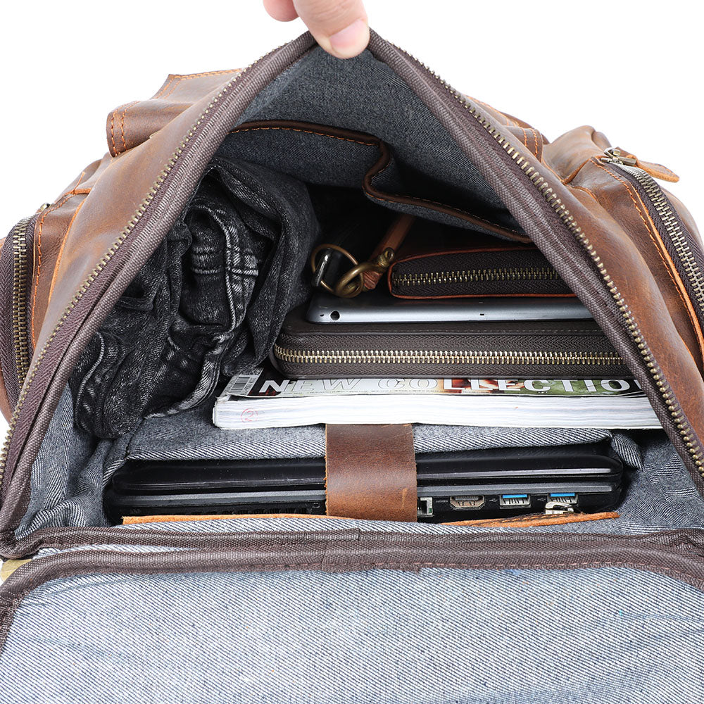 Charles - Men's Leather Laptop Backpack