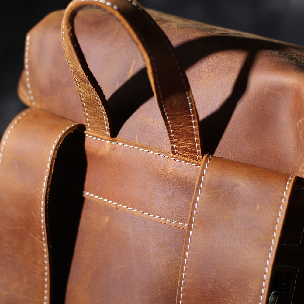 Jeffrey - Durable Classic Leather Backpack