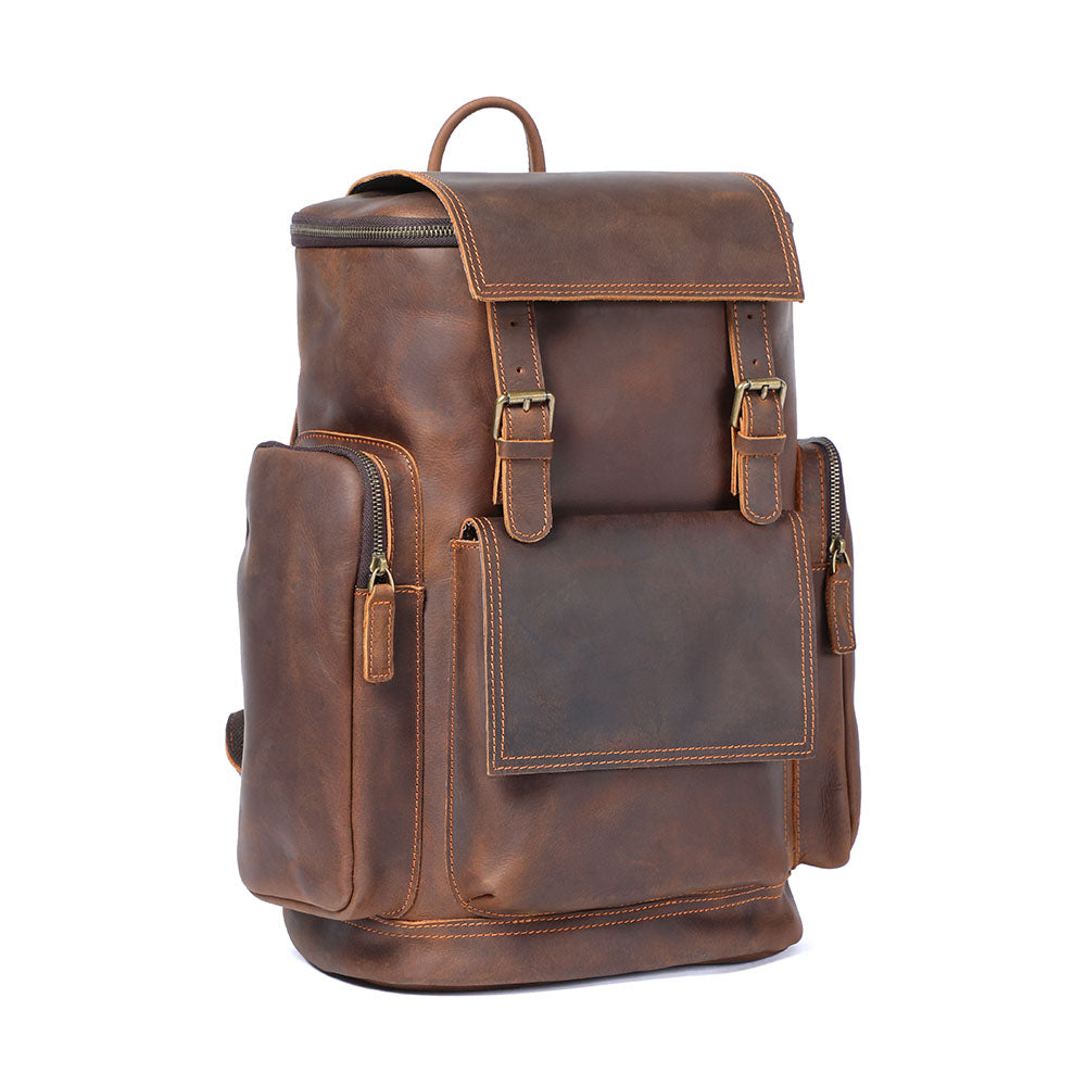 Charles - Men's Leather Laptop Backpack