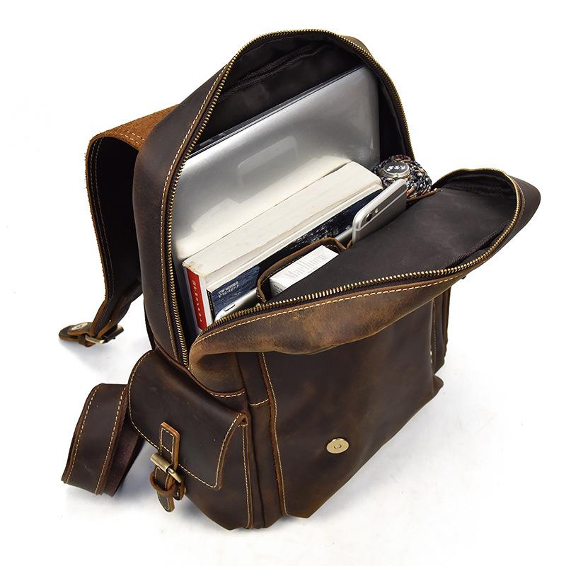 Nathan - Water-Resistant Leather Backpack