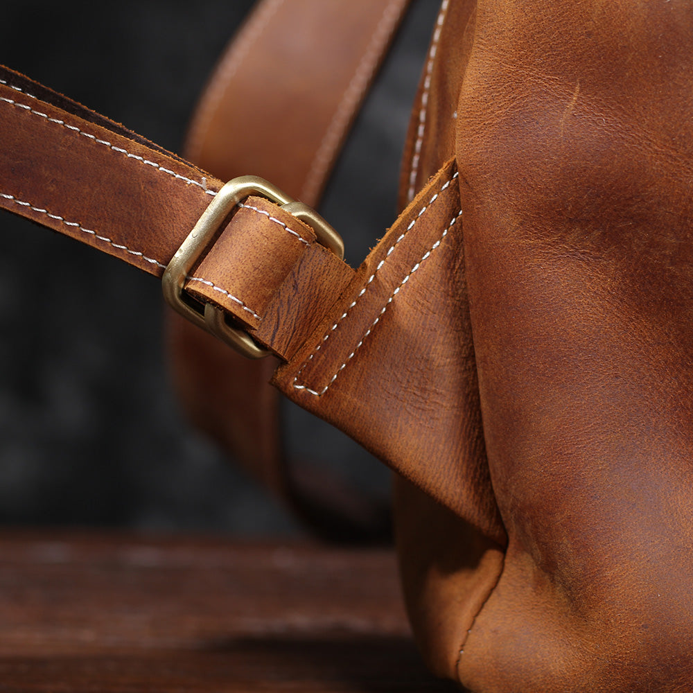 Jeffrey - Durable Classic Leather Backpack