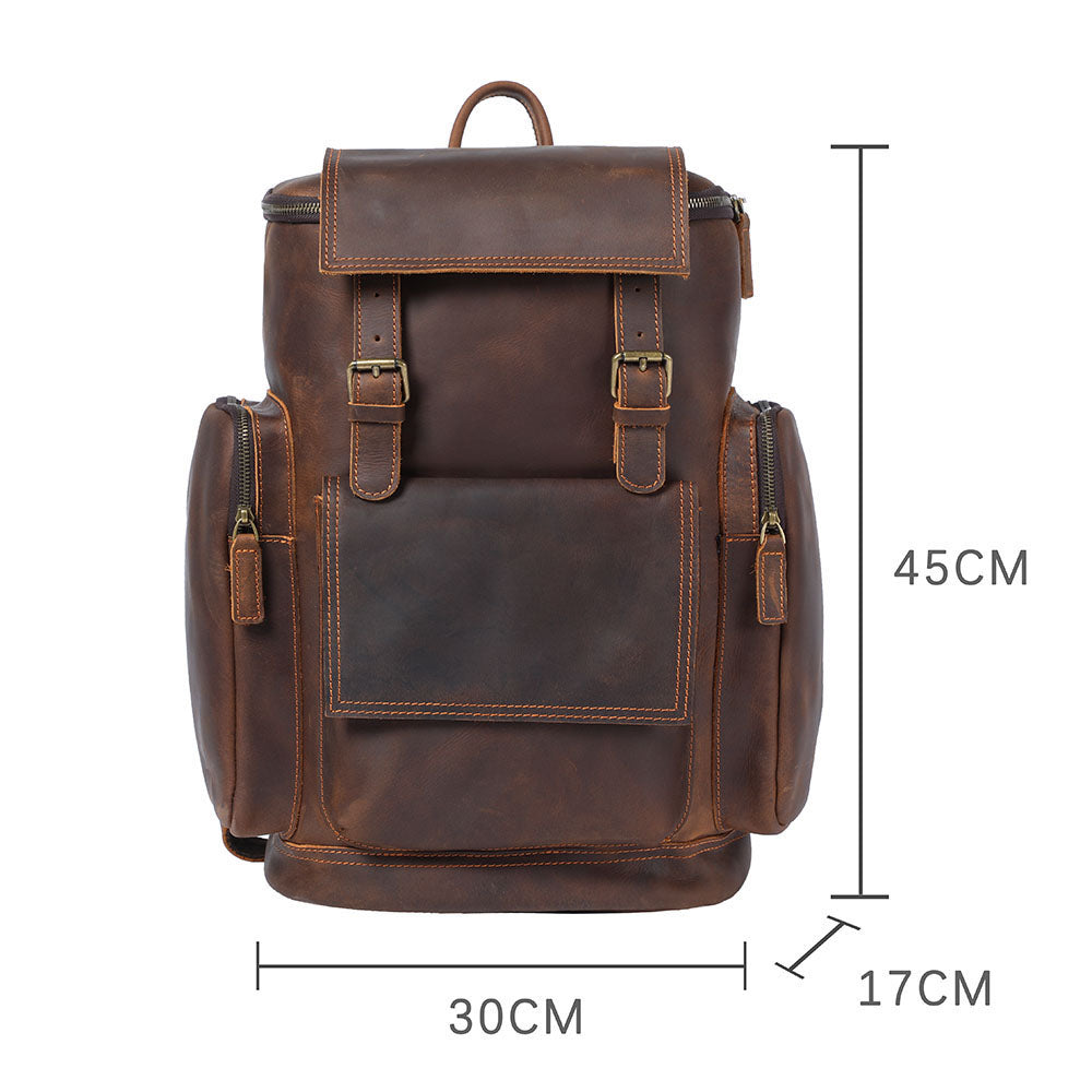 Charles - Men's Leather Laptop Backpack